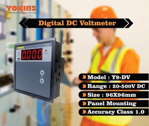 Voltmètre numérique DC Yokins Y9-DV 0-500V, classe de précision 1.0, IP60, affichage LED, compteur de panneau, mesure électrique industrielle, 50M - Product Image 6