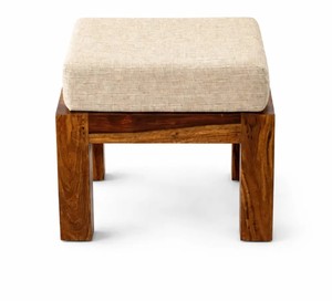 Table basse en bois massif gain de place avec 4 tabourets imbriqués | Table basse de salon avec tabourets rembourrés |   Vente en gros en Inde - Product Image 6