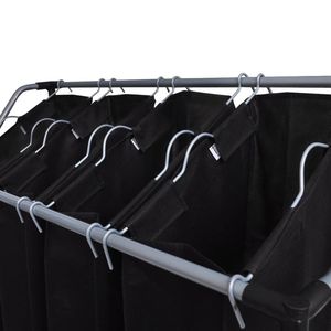 Black Gray <b>Laundry</b> <b>Sorter</b> with 4 Bags - Product Image 3