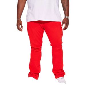 Pantalon de survêtement en éponge française avec logo personnalisé pantalon de survêtement en coton pour hommes pantalon de survêtement empilé avec cordon de serrage imprimé bouffant 3d pantalon de pile unisexe Streetwear - Product Image 5