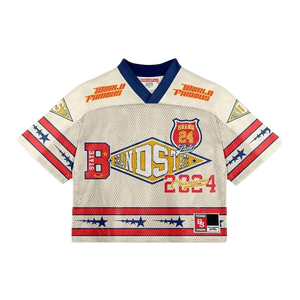 Camisetas de Fútbol Americano Unisex con Cuello en V, Manga Corta, Malla Transpirable, Estampado Sublimado, 100% Poliéster, Diseño Personalizado, Talla XL - Product Image 6