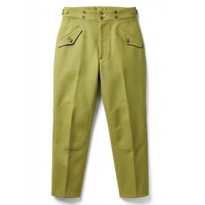 Pantalon de combat allemand professionnel, reproduction historique, coupe droite, léger, en toile écologique, fermeture à boutons, robuste - Product Image 1