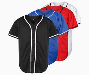 Maillot de baseball en polyester haute performance, uniformes de baseball en mesh personnalisés - Product Image 1