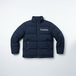 <b>Men</b> Winter Quilted Puffer Coat Warm Stand Collar <b>Jacket</b> Custom Clothing Manufacturer OEM Service - Product Image 1