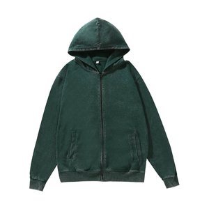 <b>Oversized</b> <b>Men's</b> Hooded Sweatshirt Solid Green Cotton <b>Fleece</b> Casual Autumn Zipper Front Pocket Regular Fit <b>Hoodie</b> For <b>Man</b> - Product Image 5