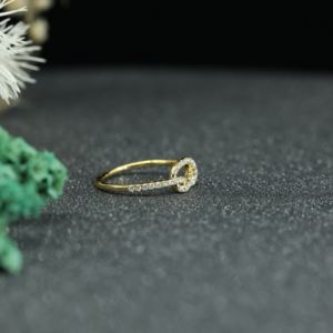 Anillo Infinity de Moissanita, Plata 925, Chapado en Oro, Anillo Pavé, Joyería Minimalista para Mujer - Product Image 2