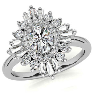 Anillo de compromiso de oro macizo de 14k/18k moderno y elegante, estilo Art Deco, con diamante redondo cultivado en laboratorio, para mujeres y niñas. - Product Image 6