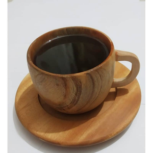 Mug en bois écologique fait main, tasse à café en bois massif, finition naturelle, design rustique, vaisselle pour la cuisine - Product Image 5