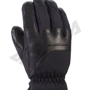 Gants d'hiver en cuir pour le ski, imperméables, thermiques, pour homme et femme, noirs, avec écran tactile, personnalisés - Product Image 5