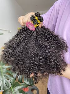 Bande en forme de U en forme de I Remy Virgin 100% Extensions de cheveux humains alignés sur les cuticules Style de vague naturelle du Vietnam Cambodge - Product Image 5