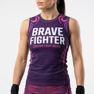 เสื้อกล้าม MMA สำหรับผู้หญิง พิมพ์ลายแบบ Sublimation กระชับรูปร่าง ระบายเหงื่อได้ดี ดีไซน์เพื่อการต่อสู้อย่างมีจุดมุ่งหมาย - Product Image 4