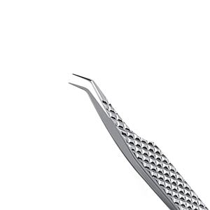 Logo personnalisé 45 °   Pince à épiler professionnelle pour extensions de cils à pointe fine angulaire, outil pour artiste en cils, fournisseur en gros OEM - Product Image 3