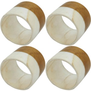 Elegante Anillo para Servilletas de Resina en Dos Tonos, Dorado y Crema, Decoración Moderna para Mesa, Porta Servilletas de Lujo Hecho a Mano en Blanco y Dorado Metálico - Product Image 3