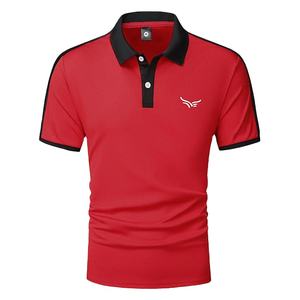 Toile solide personnalisée OEM de haute qualité pour hommes pour chemise avec logo imprimé Vêtements de golf d'été à séchage rapide de grande taille - Product Image 1