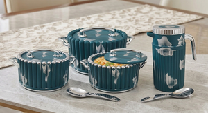 ANAX 6-Piece Modern Luxury Insulated Stainless Steel Casserole Set <b>Lid</b> Hot <b>Pot</b> Multi-layer Coating All Stoves for Home Hotel - Product Image 4