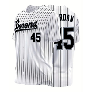 Camiseta de Béisbol con Contraste de Colores, Transpirable, con Bordado, Uniforme Deportivo para Entrenamiento - Product Image 1