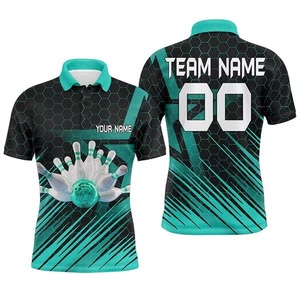 High Quality Custom Sublimated <b>Bowling</b> Team Polo Shirts Classic Comfortable and Stylish <b>Bowling</b> Polo Shirt For Man - Product Image 2