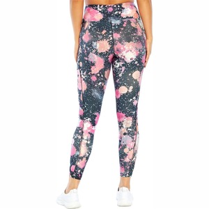 High Waist Floral Print Calf-Length Yoga <b>Leggings</b> <b>Seamless</b> Elastic Waist Spandex Polyester Women's Activewear Pants - Product Image 5