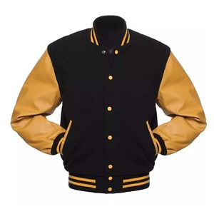 <b>Top</b> Selling Men's Winter Varsity Jacket Custom Breathable Quick Dry Leather and Wool Embroidery Decoration - Product Image 2