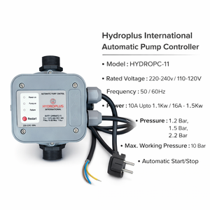 Controlador de Bomba Automático Inteligente Hydroplus International 16A, Interruptor de Presión Electrónico para Bombas de Agua de Alta Presión 220V Auto Flow - Product Image 2