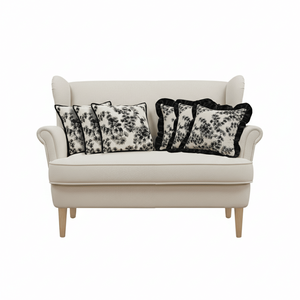 SOGA 6-Piece Pillow <b>Cover</b> Set Vintage Floral Decorative 2 <b>Black</b> Floral <b>Cushion</b> Cases Floral Decorative 2 <b>Black</b> Floral <b>Covers</b>" - Product Image 1