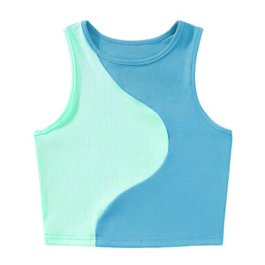Débardeurs de yoga décontractés personnalisés de haute qualité pour femmes, avec logo frontal, séchage rapide, respirants, sans manches, en toile unie - Product Image 4