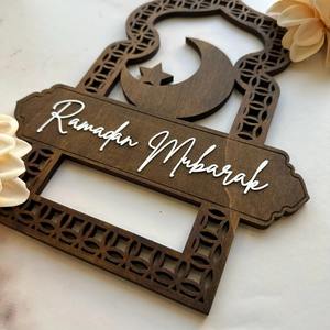 Décoration en bois Ramadan Mubarak, Décoration murale Eid Mubarak, Décoration murale islamique, Décoration en bois pour le Ramadan, Décoration de maison Eid Mubarak - Product Image 3