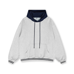 Customizable Heavyweight Cotton Pullover Hoodies for Men No <b>Strings</b> Attached Plain <b>Black</b> Cut Sew High Quality Digital for Winter - Product Image 4
