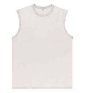 เสื้อยืดแขนกุดทรงหลวมสไตล์วินเทจสำหรับผู้ชาย ผลิตตามสั่ง OEM/ODM ขายส่ง ผ้าฝ้าย 100% เป็นมิตรต่อสิ่งแวดล้อม สตรีทแวร์แนวสตรีท - Product Image 3