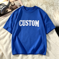 T-shirt personnalisé de haute qualité pour homme, 100% coton épais, logo de marque personnalisé, col rond, t-shirt uni