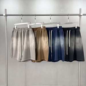 Shorts de sport décontractés pour hommes, design personnalisé été, logo dernier cri, 100% coton, lavage à l'acide, 280 grammes, style vintage. - Product Image 4