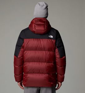 เสื้อโค้ทกันน้ำแบบมีฮู้ดปักลาย แบรนด์ The North Face สำหรับผู้ชายไซส์ใหญ่ ระบายอากาศได้ดี สีแดงดำ ซิปแบบลำลอง แจ็คเก็ตพัฟเฟอร์หนา - Product Image 4