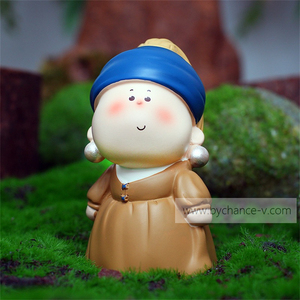 <span class=keywords><strong>Figurine</strong></span> en résine de personnage de peinture à l'huile classique, boîte mystère, souvenir de musée pour les galeries, les boutiques et les décorations de bureau - Product Image 3