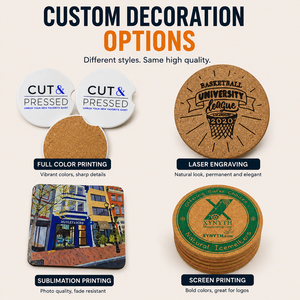 Printed Eco-Friendly Japan Brand Custom <b>Ceramic</b> Cork Paper MDF <b>Coasters</b> Logo Wholesale OEM Factory Promotional Gifts Low MOQ - Product Image 3