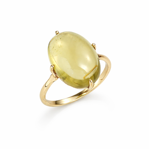 Brass Gemstone <b>Ring</b> Lemon <b>Quartz</b> Bezel Set Oval Statement <b>Ring</b> Handmade Glam Women's Jewelry Wholesale Gift - Product Image 1