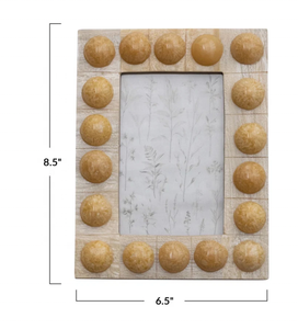 Handmade Marbled Resin Bobbin Photo <b>Frame</b> (For <b>4x6</b> Photo) Handmade Resin Bobbin Photo <b>Frame</b> Solid Mango Wood <b>Picture</b> <b>Frame</b> - Product Image 4