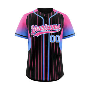 Maillot de baseball vert personnalisé en Spandex/Coton/Bambou, séchage rapide, respirant, avec nom et numéro d'équipe personnalisés, impression par sublimation, boutonnière - Product Image 4