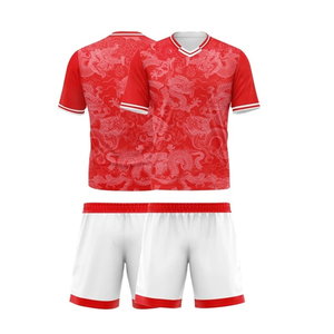 Wholesale Customized 100% Polyester <b>Soccer</b> Uniform Sets Short Sleeves Printed Logo Team Name Custom Color Options OEM Service - Product Image 4