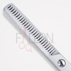 Professional Hair Thinning Scissors 32 Teeth Stainless Steel Blunt Tip Right Handed <b>Long</b> <b>Handle</b> Texturizing <b>Shears</b> - Product Image 3