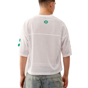 Camiseta Deportiva de Fútbol Americano Blanca Extra Grande Personalizada de Alta Calidad, Uniforme de Fútbol, Corte Cuadrado, Malla Transpirable para Hombre, Fabricante OEM - Product Image 2