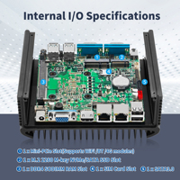 Mini PC Industrial CWWK N305 N150 N100 con Firewall, 2x RS232 COM, 2x Realtek RJ45 LAN, DDR4, 2xHD VGA, i3, i5, i7, sin ventilador.