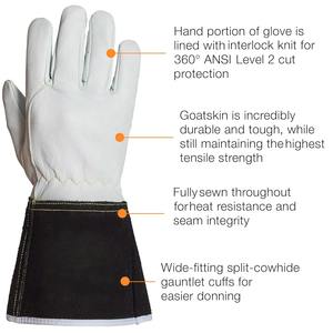 Guantes de Soldadura TIG Resistentes al Calor, Guantes de Trabajo de Cuero para Soldadura Eléctrica, para Soldadores Profesionales, Suministro al por Mayor OEM, Guantes de Seguridad - Product Image 2