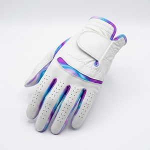 Guante de Golf Personalizado de Piel de Cabretta Premium de Indonesia, para Mano Izquierda, Unisex, Ajuste de Alto Rendimiento, Agarre Suave, Transpirable, Patrón Personalizado OEM - Product Image 2
