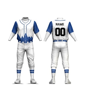 Uniformes de béisbol personalizados para hombre, conjunto de tela alta tipo 100% poliéster, precio al por mayor, diseño cómodo, calidad superior 100% - Product Image 3