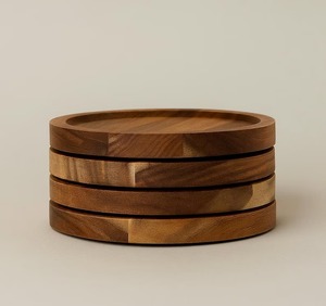 Posavasos de madera de acacia para té y café, ideales para restaurantes, vajilla, eventos. Posavasos de madera de acacia personalizados para el hogar. - Product Image 2