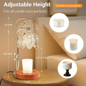 Lampada Scaldacera Regolabile in Altezza con Timer e Dimmer, Decorazione Accogliente per la Casa, Regalo per Mamma e Donne, Scaldacera per Nuova Casa - Product Image 4