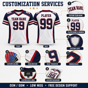 Maillot de football américain personnalisé pour équipe, uniforme de match pour enfants avec nom, logo et numéro du joueur - Product Image 3