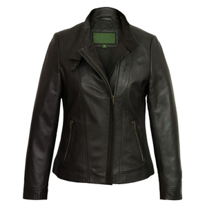 Chaqueta de Cuero PU Otoño 2026, Nueva, Corte Ajustado, Color Sólido, Personalizada, Chaqueta de Cuero para Mujer de Invierno - Product Image 5