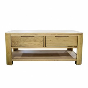 Mesa de Centro de Madera de Estilo Tradicional Premium OEM/ODM con Estante Abierto y 2 Cajones para Sala de Estar, Precio al por Mayor - Product Image 3