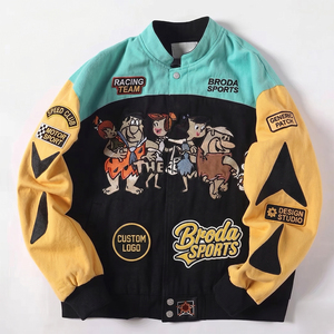 OEM Custom <b>Racing</b> Varsity <b>Jacket</b> Premium Quality Embroidered Patch Letterman Bomber Streetwear Motorsport Style Classic <b>Jacket</b> - Product Image 4